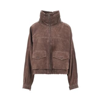 Loewe Suede leather blouson jacket Woman 38