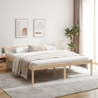 vidaXL Senior Bed without Mattress 200x200cm Solid Wood Pine vidaXL
