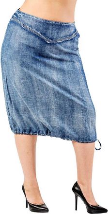 Standards & Practices Drawstring Hem TencelLyocell Skirt in Blue at Nordstrom, Size 1X