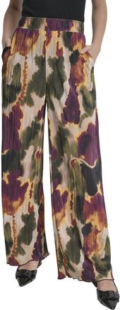 DKNY Dkny Printed Plisse Wide Leg Pant