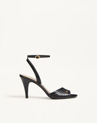 Valentino Garavani Sandalo Ladycrush In Capretto 85Mm Donna NERO 36.5