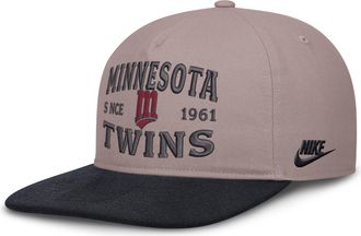 Nike Minnesota Twins Cooperstown Pro Nike Mens MLB A-Frame Adjustable Hat in Brown | NB1B0ILJMNT-HG2