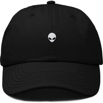 Dalix Mens Lil Alien Cotton Dad Cap in Black at Nordstrom
