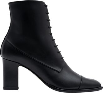 Parall&egrave;le Bari Enkellaars - Dames - Veterlaarzen - Zwart - 37 EU - Leer - Schoenen