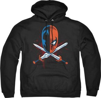 Gildan Justice League of America Crossed Swords Adult Pull Over Hoodie / Hooded Sweatshirt