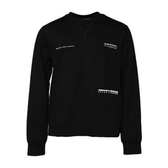 Dolce & Gabbana Sweatshirts, male, Black, 2XL, Logo Knitted Pullover Sweatshirt