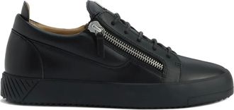 Giuseppe Zanotti Sneakers Frankie in pelle con zip - Nero