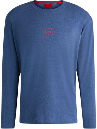 HUGO BOSS Stretch-cotton T-shirt with logo print