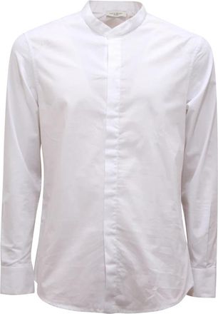 Paolo Pecora Koreaanse Kraag Shirt Model 23I - Heren - Zakelijke Overhemden - Wit - M - Overhemden