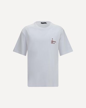 Dolce & Gabbana T-shirt in cotone con stampa sul retro Man 46