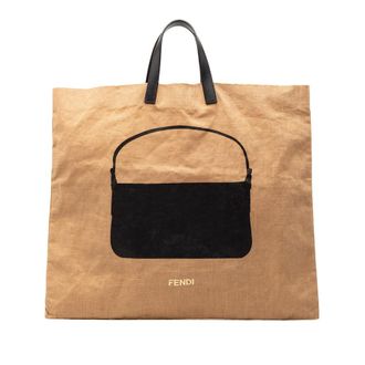 Fendi Pre-owned Fendi Hemp Silhouette Baguette Tote Ladies 8BH249
