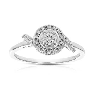 Vir Jewels 1/6 cttw Lab Grown Diamond Ring in Sterling Silver For Women