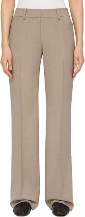 Lafayette 148 New York Plus Reade Mid Rise Wool-Blend Straight Leg Pant