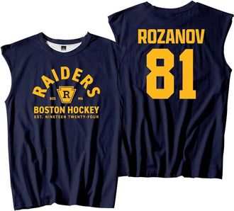 Generic Heated Rivalry Rozanov 81 Merch Tank Tops Sleeveless T-Shirt Unisex Casual Outdoor Sportwear (XXL,Navy)