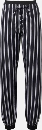 The Attico Striped cotton sweatpants