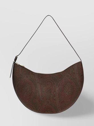 Etro large paisley half-moon shoulder bag