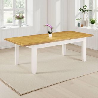 Seconique Windsor Pebble Grey Large Extending Dining Table (Part Assembled) in Ivory