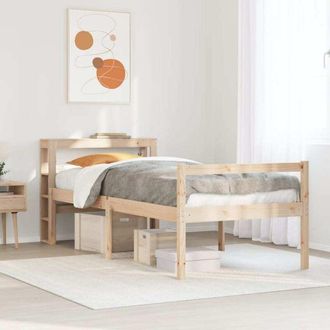 vidaXL Cama Para Personas Mayores Con Cabecero Madera Maciza 100x200cm Vidaxl