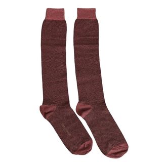 Dolce & Gabbana Viscose Sokken Tot Over de Kuit - unisex - Sokken - Rood - ONE Size - Katoen - Ondergoed