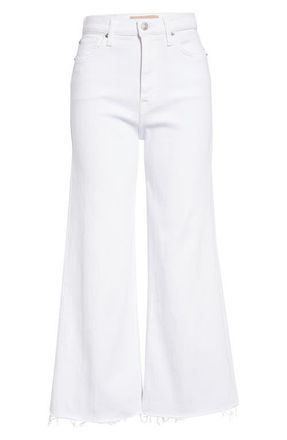Seven 7 Raw Hem Ultra High Waist Crop Flare Jeans in Soleil at Nordstrom, Size 26