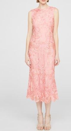 JS Collections Meli Soutache Cocktail Midi Dress in Peony at Nordstrom Rack, Size 16