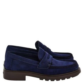 Ferragamo Donny Suede Penny Loafers, Size 9 EE