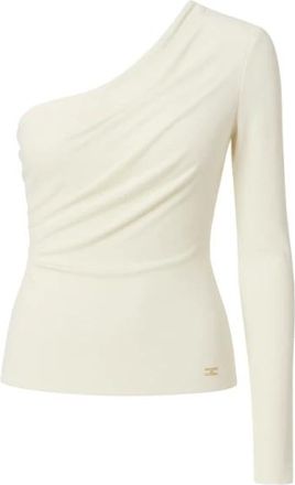 Elisabetta Franchi Mujer, Camisetas, Beige, Talla: L