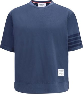 Thom Browne Blue Cotton Mens Sportswear