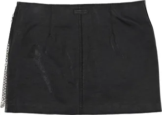 Alexander Wang Leather Miniskirt - Black
