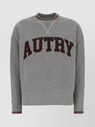 Autry cotton sweatshirt with crew neck and long sleeves