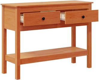 vidaXL Console Table Wax Brown 100 x 35 x 75 cm Soild Pine Wood vidaXL