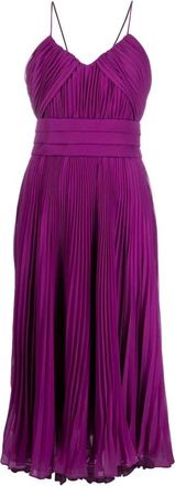 Max Mara Pianoforte Midi Jurk - Dames - Casual kleedjes - Paars - 2XS - Kleedjes