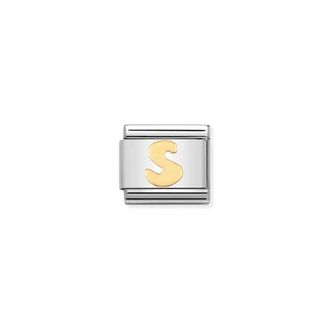 Nomination Composable Classic Letter Links In S Gold