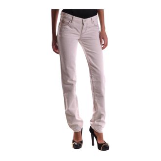 Alexander McQueen Witte katoenen jeans met zakken - Dames - Jeans - Wit - Maat: W27 Katoen