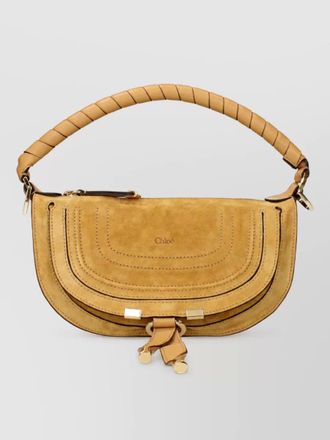 Chlo&eacute; marcie suede leather shoulder bag