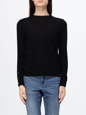 Michael Kors Maglia girocollo in pura lana merino con polsini a tre bottoni