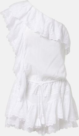 Isabel Marant Lalia embroidered ruffled minidress