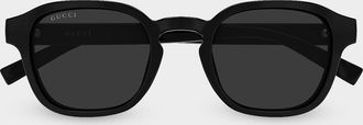 Gucci Men & apos;s GG2106S-001 Plastic Square Sunglasses