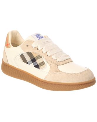 Burberry Check Canvas & Leather Sneaker