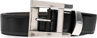 Versace Leren Riem 4 cm - Heren - Riemen - Zwart - 100 CM - Leer - Accessoires