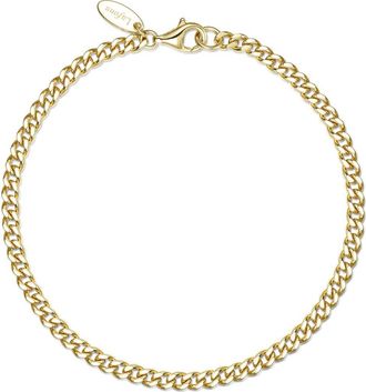 Lafonn Small Cleo Cuban Chain Bracelet in Gold at Nordstrom, Size 7