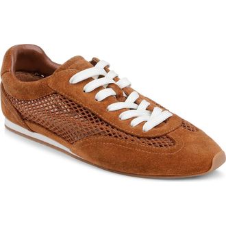 L'agence Jarah Mixed Media Sneaker in Buckskin Suede at Nordstrom, Size 9.5