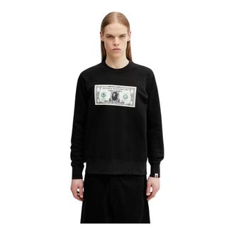 A Bathing Ape A Bathing Ape, Hoodies & sweatvesten, Heren, Zwart, 2Xl, Katoen, Banknote Sweatshirt