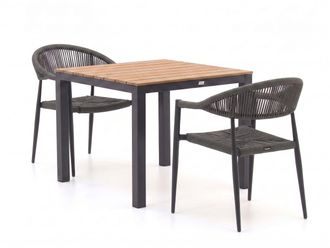 Manifesto Furniture Manifesto Belpasso/Fidenza 90cm dining tuinset 3-delig stapelbaar