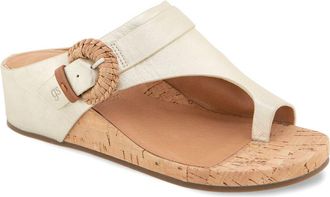 Gentle Souls Galina Toe Loop Wedge Sandal in Ice Leather at Nordstrom, Size 8.5
