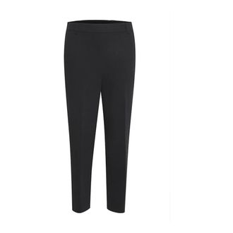 Kaffe Pantaloni Crop Vita Alta Nero Profondo - - Trousers - Donna - Nero - M