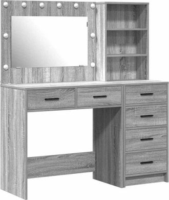 vidaXL Mesa de tocador con cajón Gris Claro 78.5 x 41 x 135 cm vidaXL
