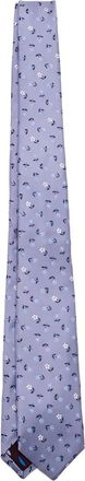 Paul Smith Cravatta in seta a fiori - Viola