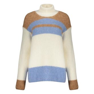 Herno Warme Wintertrui met Hoge Kraag - Dames - Coltruien - Veelkleurig - L - Katoen - Truien & Vesten