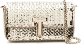 Tom Ford Borsa mini con paillettes - Oro